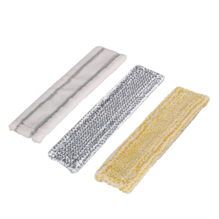 Microfiber window-cleaner cloth set: light gray, dark gray, yellow pads