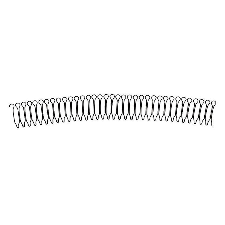 Hair pin comb set with dark metal U-shaped teeth, wide strip