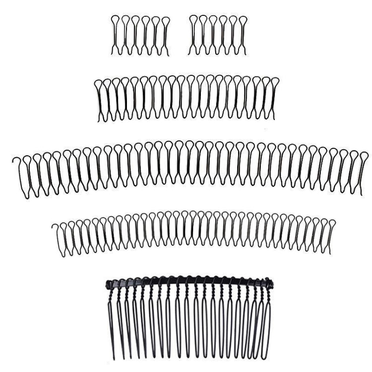 Hair pin comb set with silver and dark options, multiple strip sizes