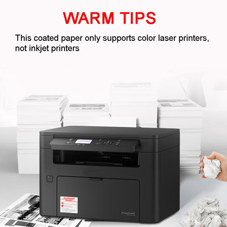 Coated color laser photo paper used with a color laser printer, not inkjet