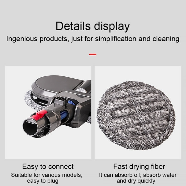 Dyson Slim mop head detail showing gray microfiber pad and suction nozzle