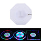 USB LED light-up acrylic coaster, octagonal, transparent base with white glow and cable