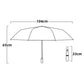 Umbrella size diagram with 65 cm width and 104 cm canopy length