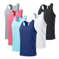 Men's sports vest multipack in black, white, navy, light blue, pink, and grey