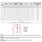 Size chart for men's hooded casual jacket, measurements in inches and cm