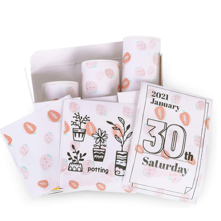 Pastel decorative thermal label sheets with boxed printer paper for Phomemo T02