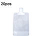 20pcs Travel Refillable Empty Squeeze Pouch Lotion Shampoo Squeezable Bags, 30ml, 50ml, 100ml