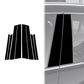 Black B-pillar stripe sticker pieces with vertical panel design