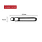 Glove box handle sticker set, dimensions 237 x 42 mm, black carbon-fiber style