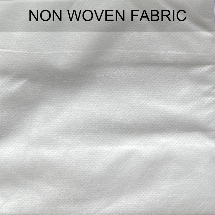 White nonwoven dust bag fabric with textured surface close-up