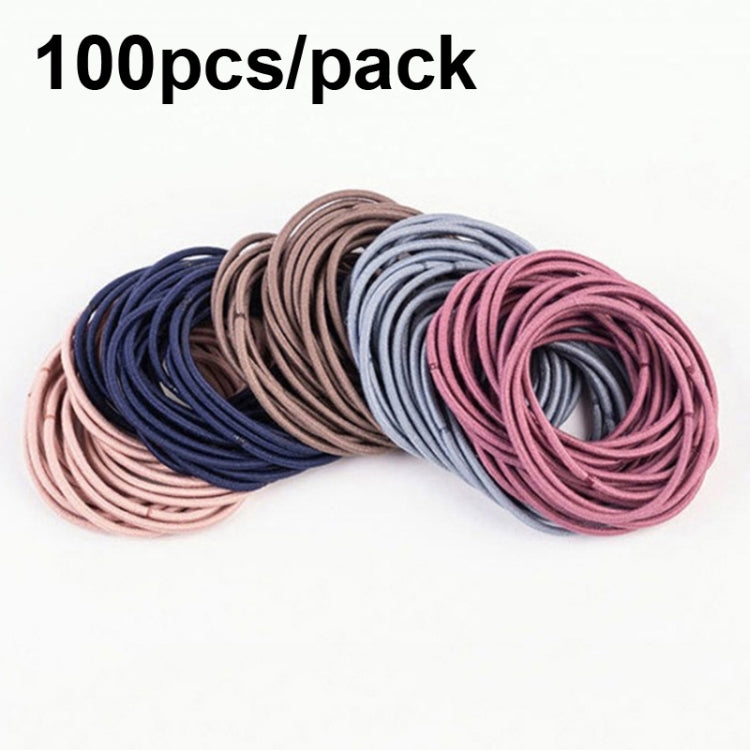 Stretchy nylon hair rings, pastel color mixed elastic hair bands