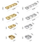Multi-size square sauce dish tray set in gold and silver with divided compartments