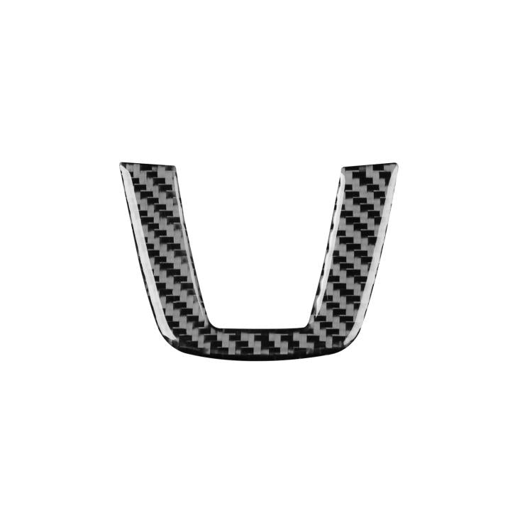 Left-hand drive steering wheel chin decoration sticker, black carbon-fiber pattern