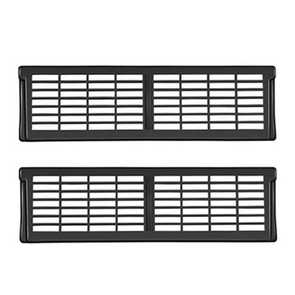 Under-seat vent protection covers (pair), black rectangular grille for Tesla Model Y/3