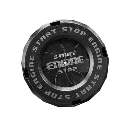 Black engine start/stop button protective cover with START STOP text
