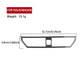 Center console air outlet sticker trim, black carbon-fiber style with chrome edges