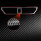 Center console air outlet sticker trim, black carbon-fiber with red outline