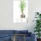 Set of 4 rectangular acrylic mirror wall stickers on a white wall above a sofa