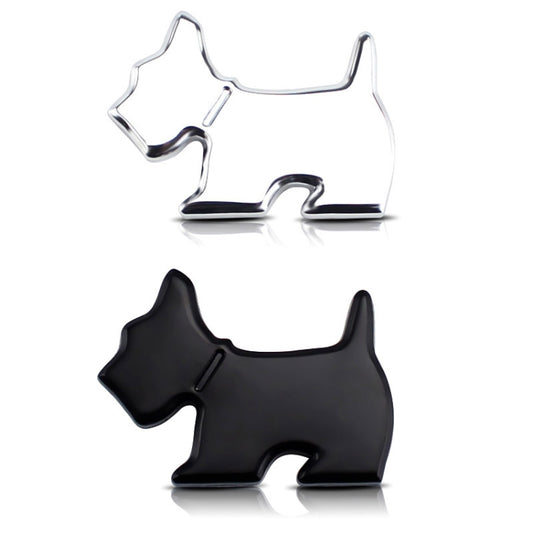 Cute Pet Dog Car Decal Puppy Metal Vehicle Emblem Decorative Stickers