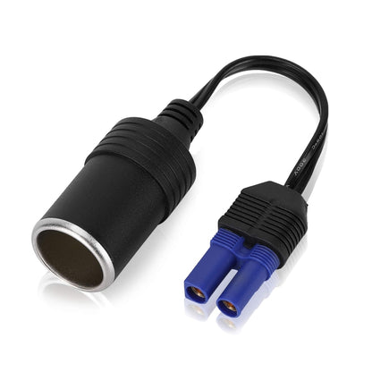 Black EC5 power adapter with blue dual-pin connector and attached cable