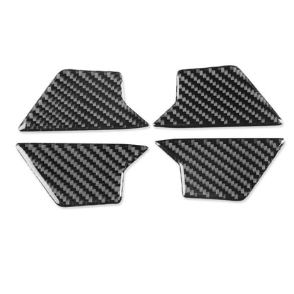 Black carbon-fiber door inner bowl sticker set, 4 left-hand drive pieces