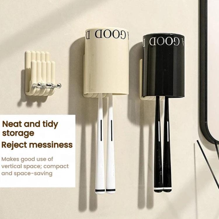Electric Toothbrush Holder Minimalist Wall-Mounted Toothbrush Mouthwash Cup Hanging Storage Rack
