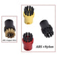 Steam brush heads: black cup with copper wire and black cup with bristle tips