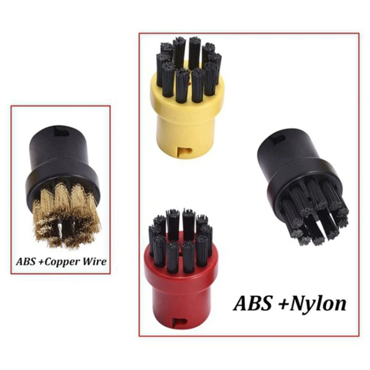 Steam brush heads: black cup with copper wire and black cup with bristle tips