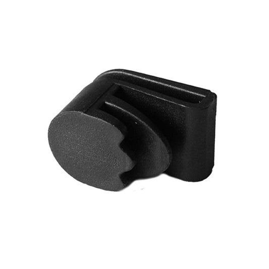 Front trunk storage hook, black plastic tie-down clip