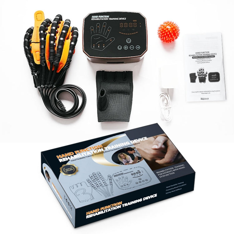 Robotic rehabilitation glove system with glove, control unit, and power adapter