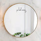 Vinyl mirror sticker set, black cursive “you look amazing” on a round mirror