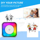 Portable mini Bluetooth inkless printer with RGB color light and printable photo sheets