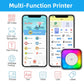 Portable mini Bluetooth label printer with smartphone app for printing labels