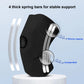 Black knee brace with front patella opening and double side support straps
