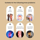Knee pad protection infographic listing joint pain, meniscus wear, and ligament icons