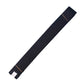 Black taekwondo belt sash with tan stitched edge and sewn end label