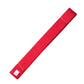 Red taekwondo belt sash with tan border seam and folded end