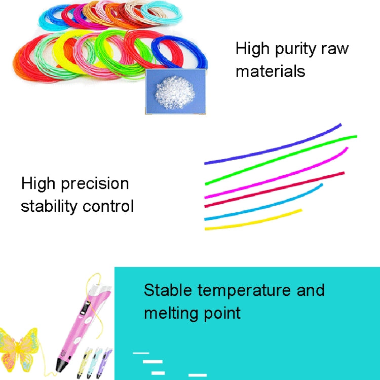 Mixed-color PCL 1.75mm filament coils set with thin colored strands