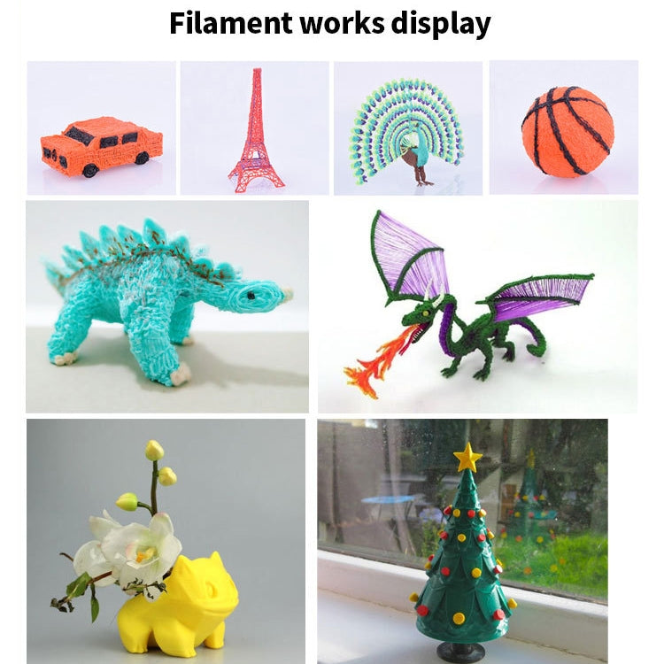 Craft examples made with colored PCL 1.75mm filament set