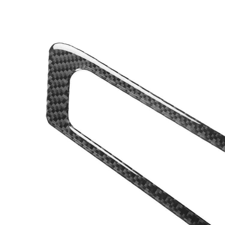 Single black carbon-fiber air vent trim sticker with cutout window