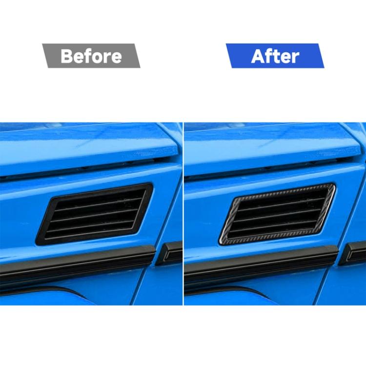 Before-and-after hood vent trim look with vent insert sticker set