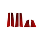 Red carbon-look B-pillar trim stickers, 6-piece curved panel set