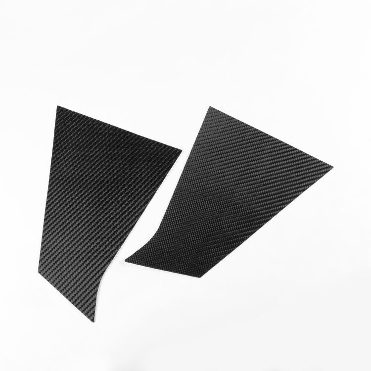 Black carbon-look B-pillar trim sticker, two curved pieces