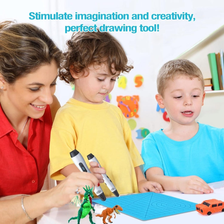 Blue silicone 3D pen template mat used for drawing with a 3D pen