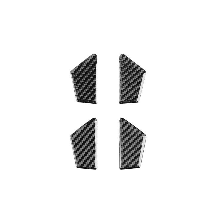 Set of four black carbon-fiber look inner door bowl stickers