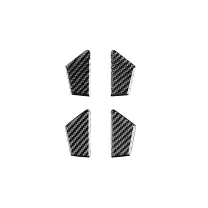 Set of four black carbon-fiber look inner door bowl stickers
