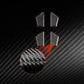 Carbon-fiber look inner door bowl stickers set with red border accents