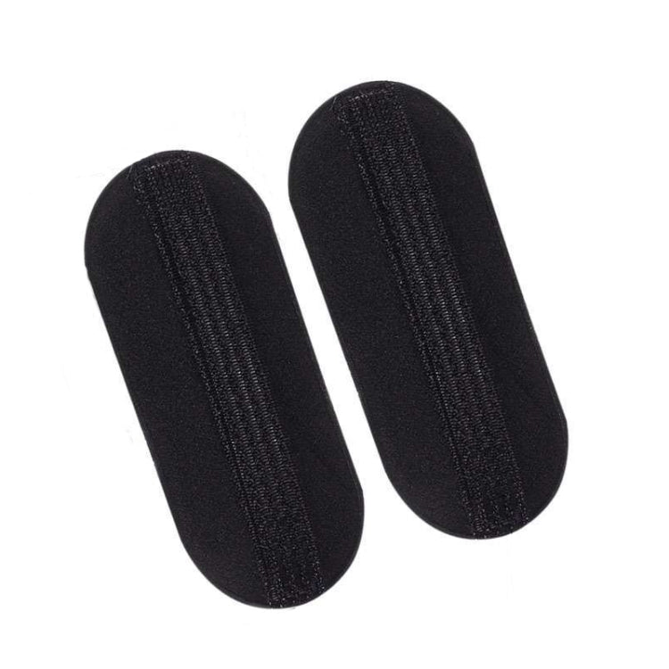Pair of black sponge hairpin pads with oval shape for hair volume