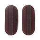 Pair of coffee-brown sponge hairpin pads with oval shape for hair volume