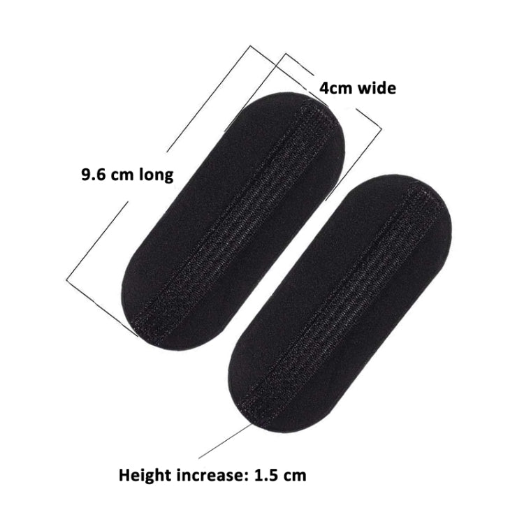 Pair of black sponge hairpins with oval pad design
